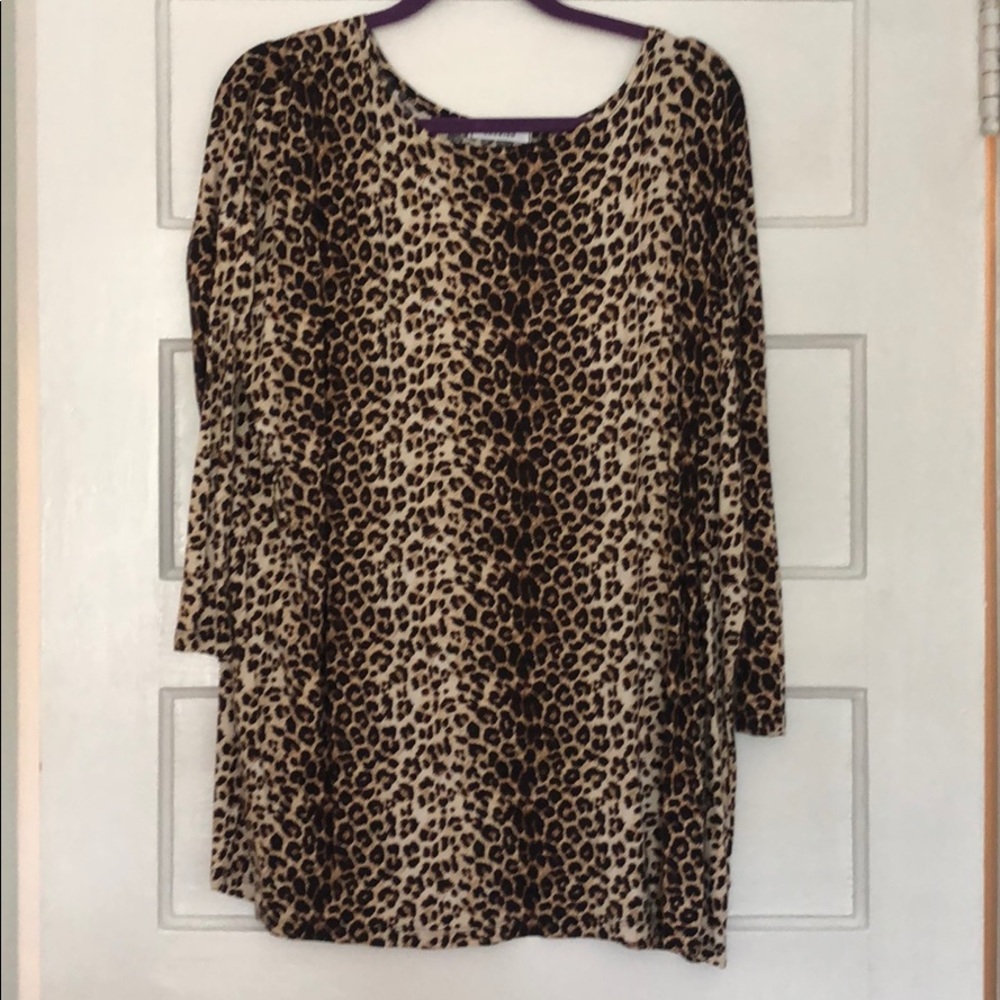 Long Sleeved Cheetah Dress